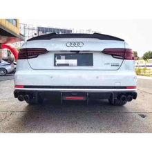 Load image into Gallery viewer, Audi A4/S4 KB Style Carbon Fiber Diffuser (With Led Brake Light) (2017-2020) | B9
