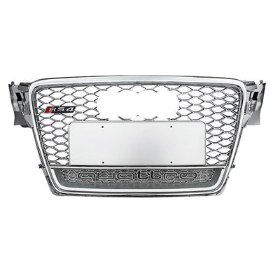 2009-2012 Audi RS4 Honeycomb Quattro Grille | B8 A4, S4 - euroluxuryparts