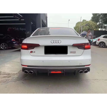 Load image into Gallery viewer, Audi A4/S4 KB Style Carbon Fiber Diffuser (With Led Brake Light) (2017-2020) | B9
