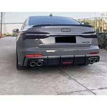 Load image into Gallery viewer, Audi A6/S6 KB Style Carbon Fiber Diffuser (With Led Brake Light) (2019+) | C8
