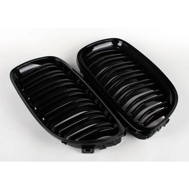 BMW M3 Dual Slats Gloss Black Grilles (2007-2013) | E90,E91,E92,E93 - euroluxuryparts