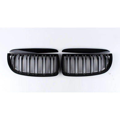 BMW 3-Series Dual Slats Gloss Black Grilles (2005-2008) | Pre-Facelift | E90,E91,E92,E93 - euroluxuryparts