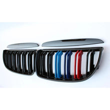 Load image into Gallery viewer, BMW 3-Series Dual Slats Gloss Black Grilles (2005-2008) | Pre-Facelift | E90,E91,E92,E93 - euroluxuryparts
